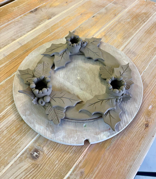 Christmas Clay Wreath Workshop Thursday 22nd October 10-12 noon